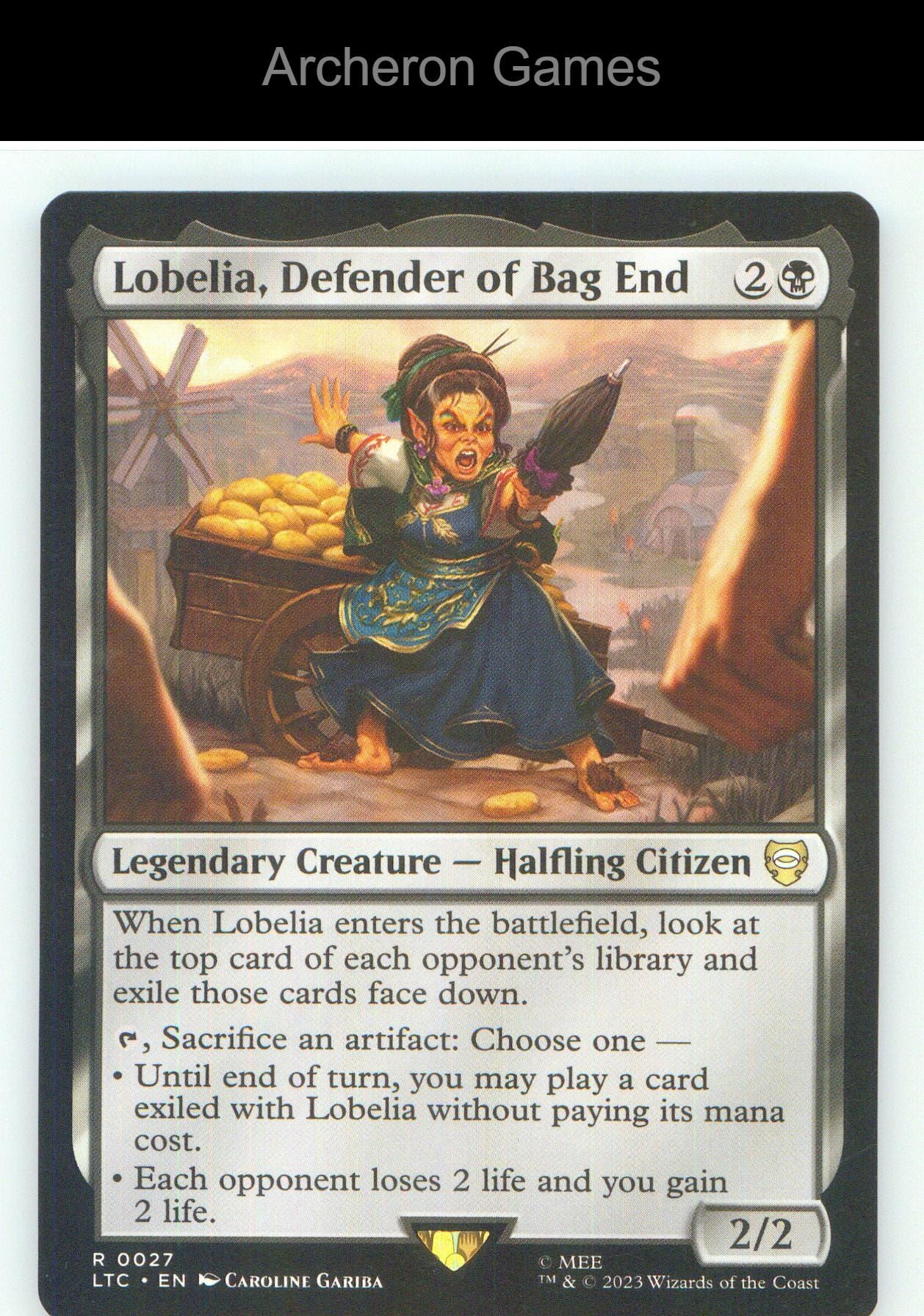 Lobelia, Defender of Bag End LTC 27 R MTG Card NM/EX+