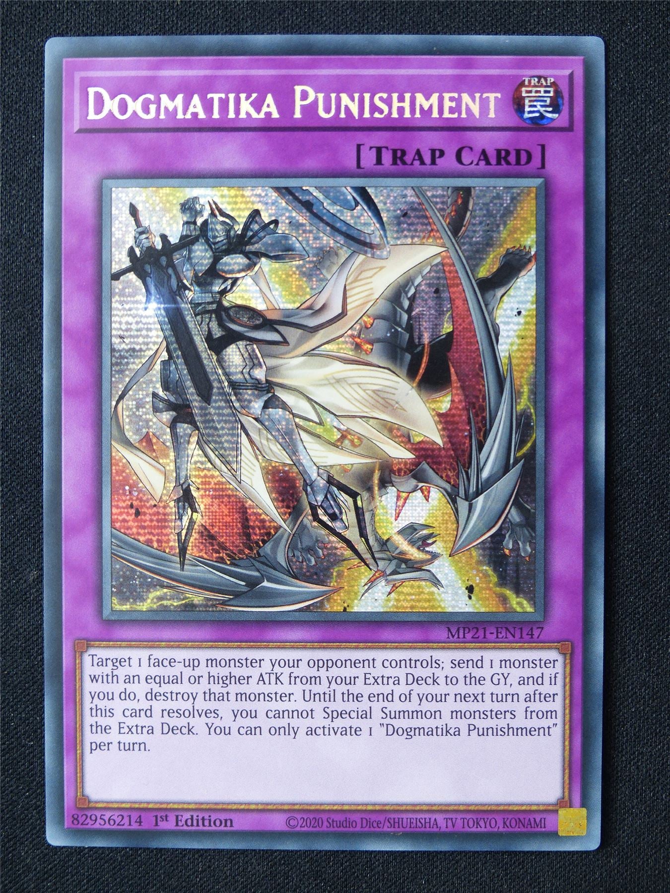 Dogmatika Punishment MP21 Secret Rare - 1st ed Yugioh Card #2