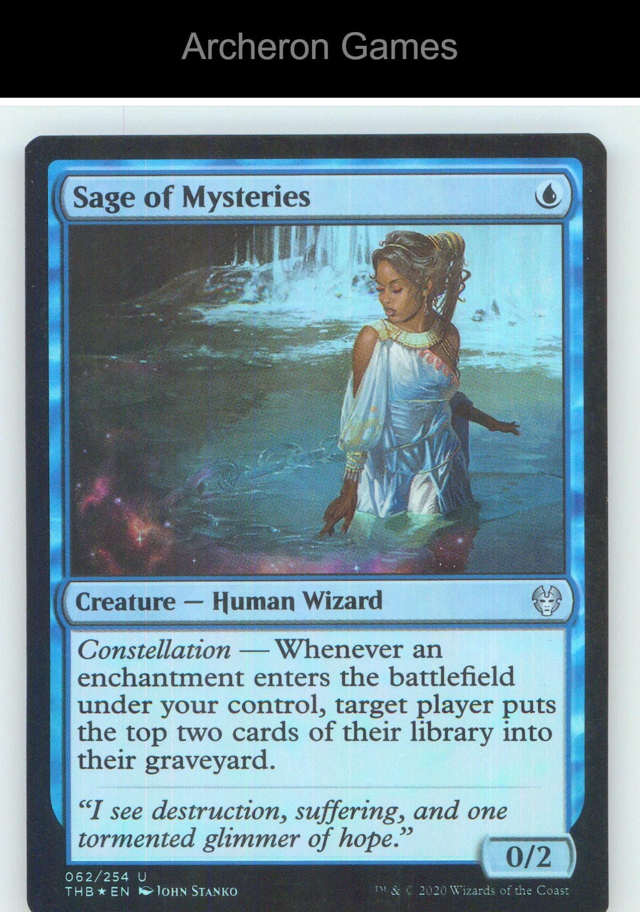 Sage of Mysteries THB 62 UC MTG Card NM/EX+ Foil