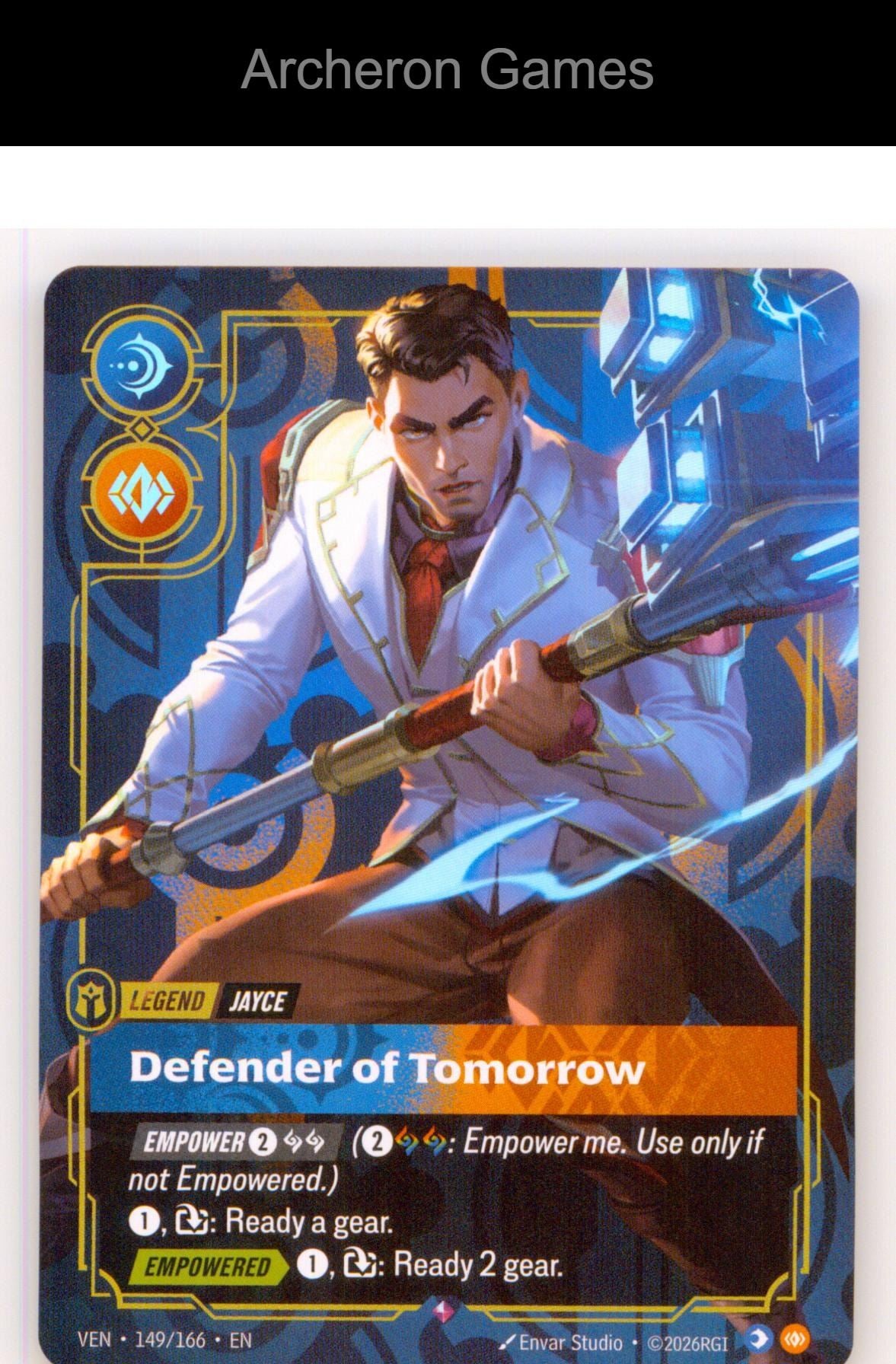 Jayce - Defender of Tomorrow VEN 149/166 R Vendetta Riftbound Card