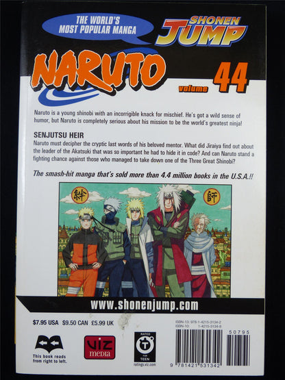 NARUTO Volume 44 - Shonen Jump Viz Manga #3II