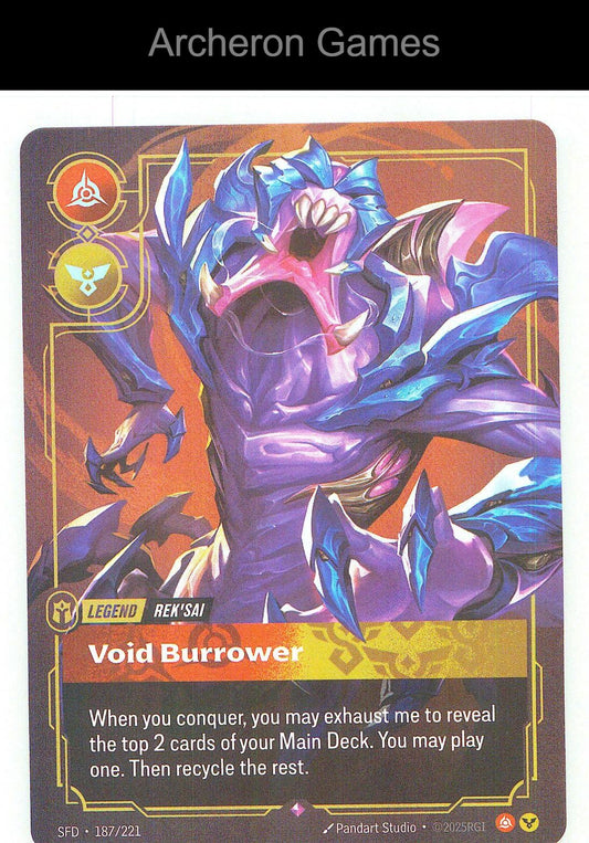 Rek'sai - Void Burrower SFD 187/221 R Spiritforged Riftbound Card