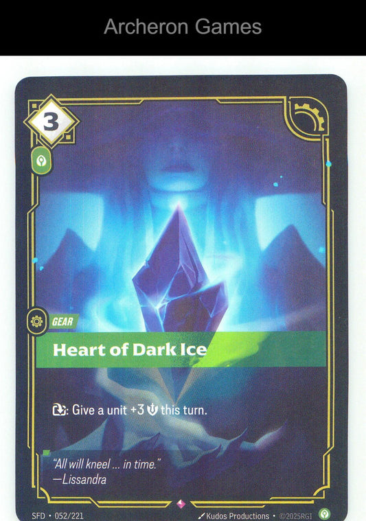 Heart of Dark Ice SFD 052/221 R Spiritforged Riftbound Card Foil