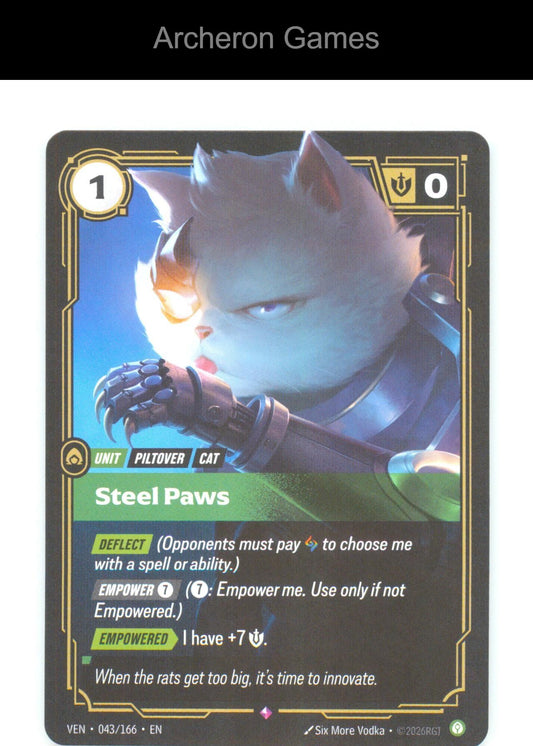 Steel Paws VEN 043/166 R Vendetta Riftbound Card Foil
