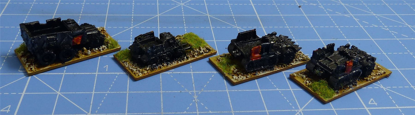 Classic Metal Battlewagons painted set of 4 - Warhammer Epic #2LD