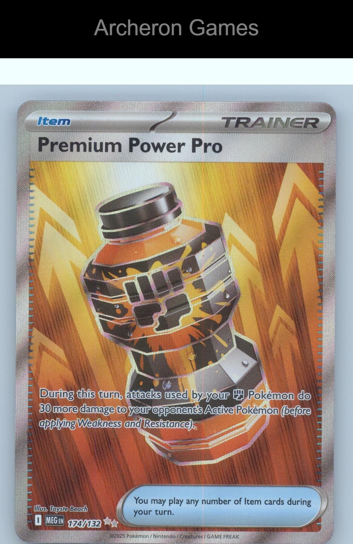 Pokemon Card Premium Power Pro MEG 174/132 Ultra Rare Mega Evolution Holo