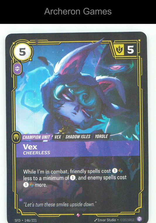 Vex - Cheerless SFD 146/221 R Spiritforged Riftbound Card Foil