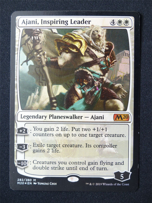 Ajani Inspiring Leader Foil - M20 - Mtg Card #78W