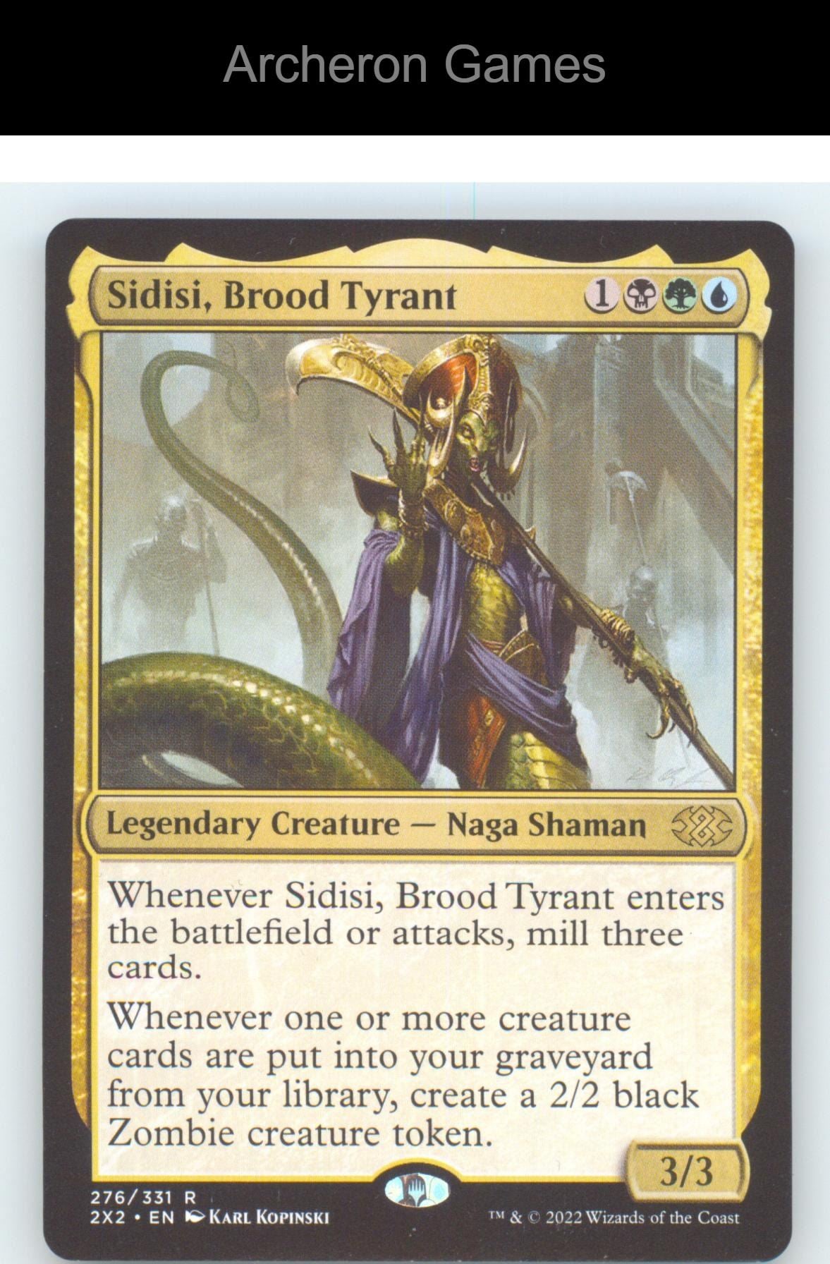 Sidisi, Brood Tyrant 2X2 276 R MTG Card Double Masters 2022