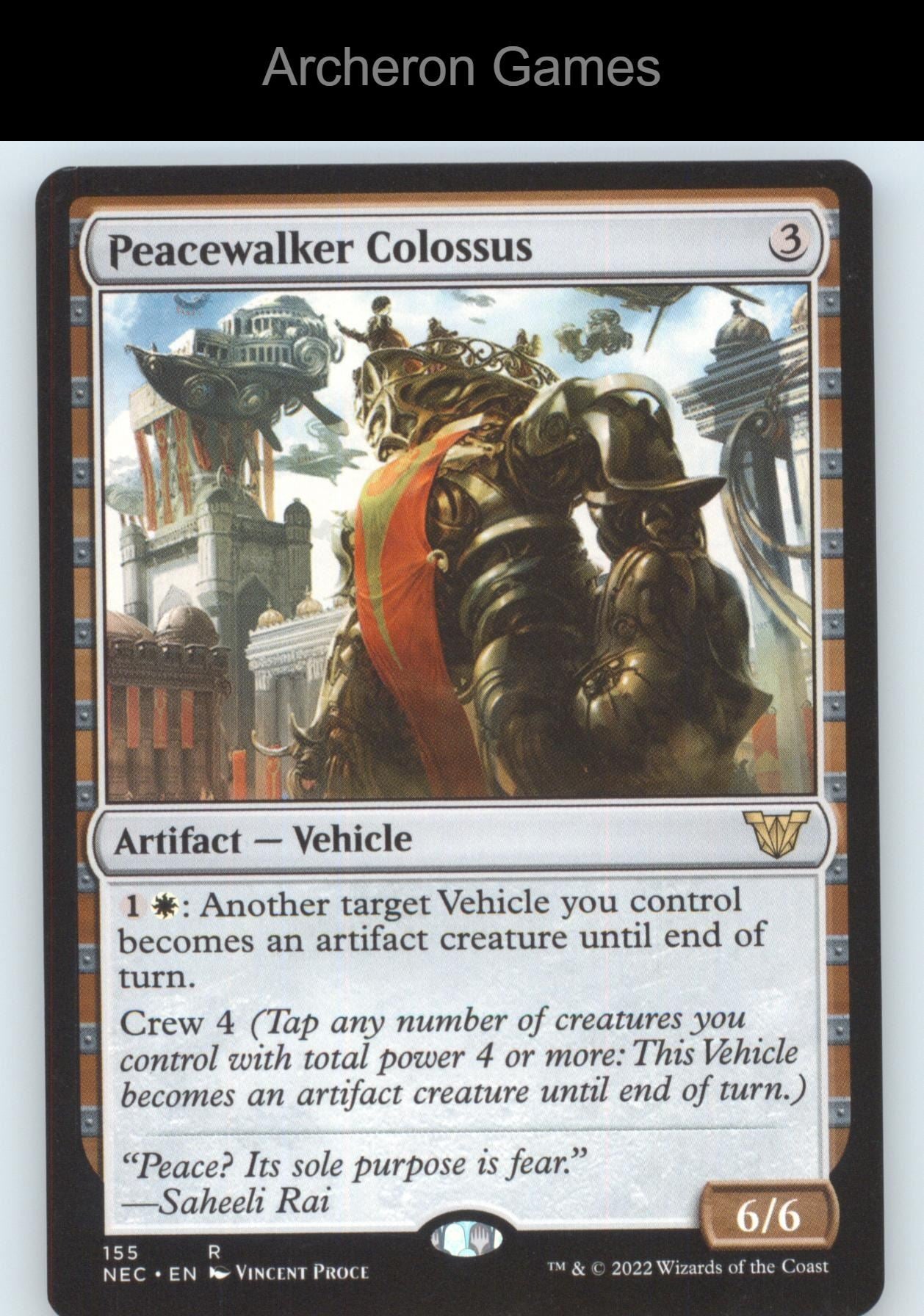 Peacewalker Colossus 155 R MTG Card Commander: Kamigawa: Neon Dynasty