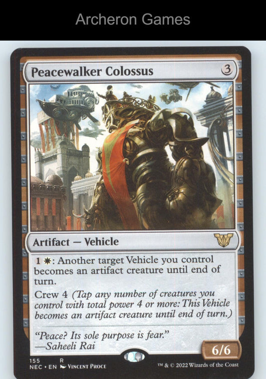 Peacewalker Colossus 155 R MTG Card Commander: Kamigawa: Neon Dynasty