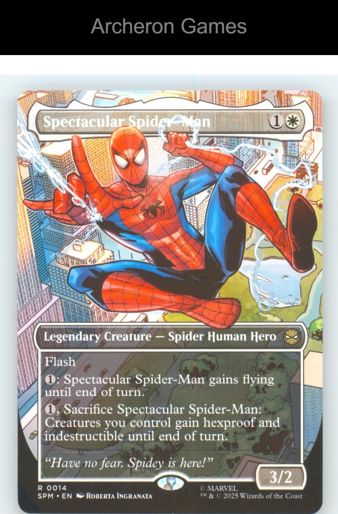 Spectacular Spider-Man (Borderless) SPM 14 R MTG Card Marvel's Spider-Man