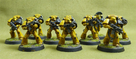 MKVI Tactical Squad set of 10 painted - Imperial Fists - Warhammer Horus Heresy #2N7