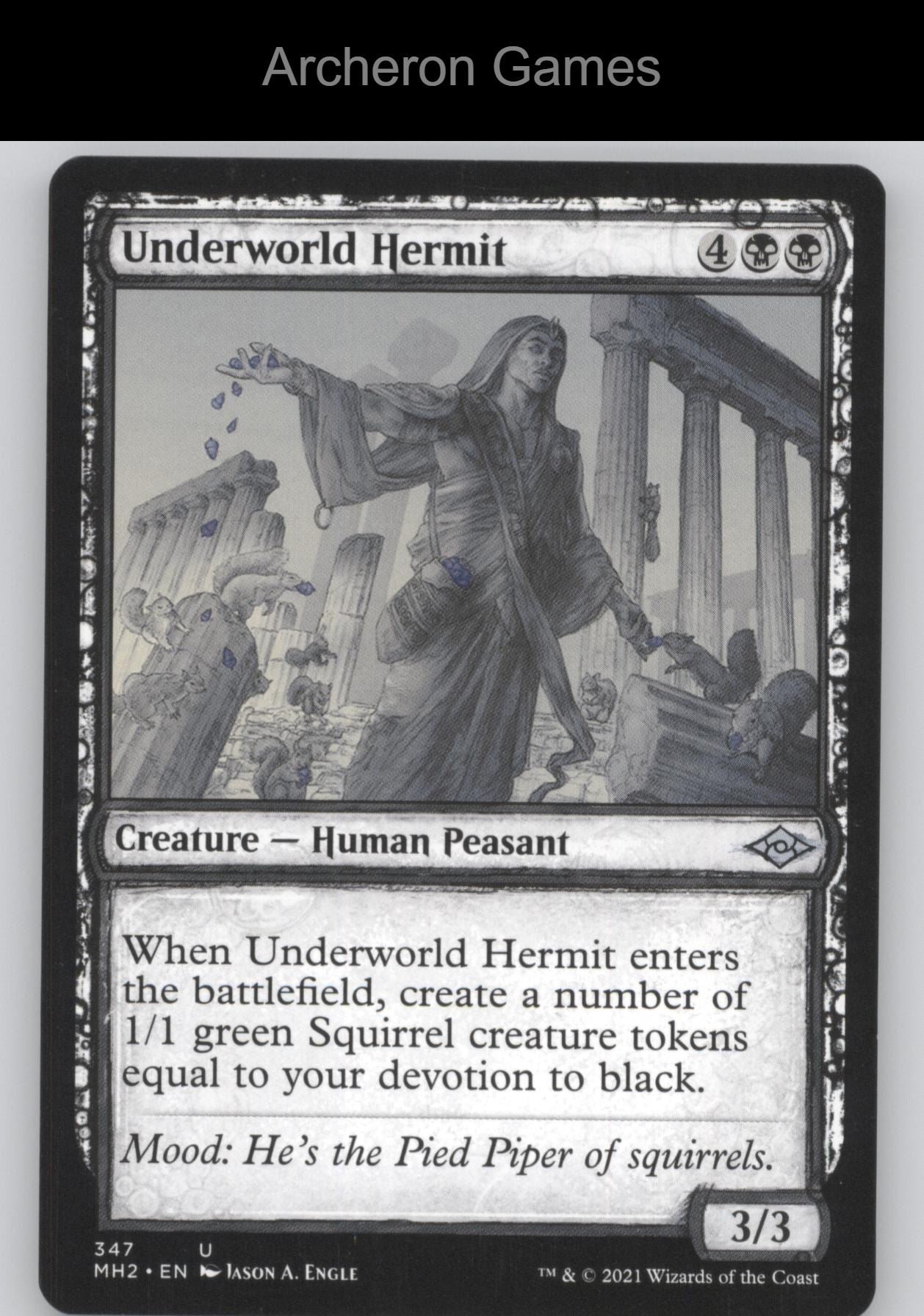 Underworld Hermit (Showcase) 347 UC MTG Card Modern Horizons 2