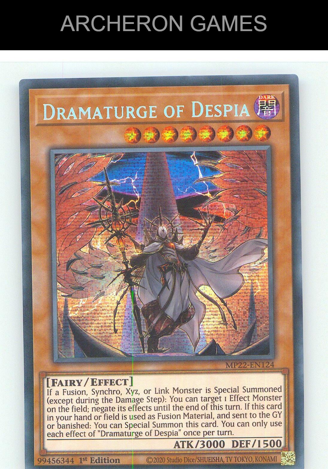 Dramaturge of Despia Prismatic Secret Rare YUGIOH Card 1st Edition