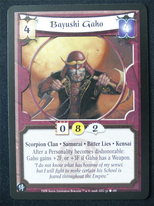 Bayushi Gaho - THW - Legend of the Five Rings L5R Card #WL
