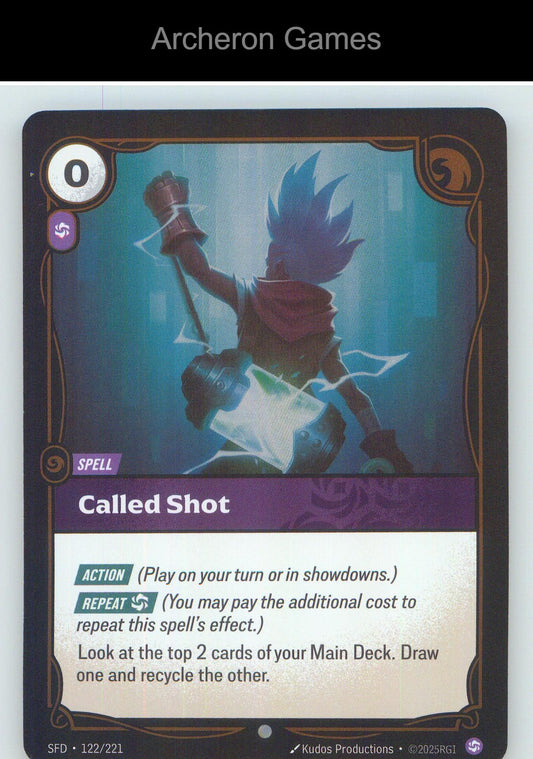 Called Shot SFD 122/221 C Spiritforged Riftbound Card