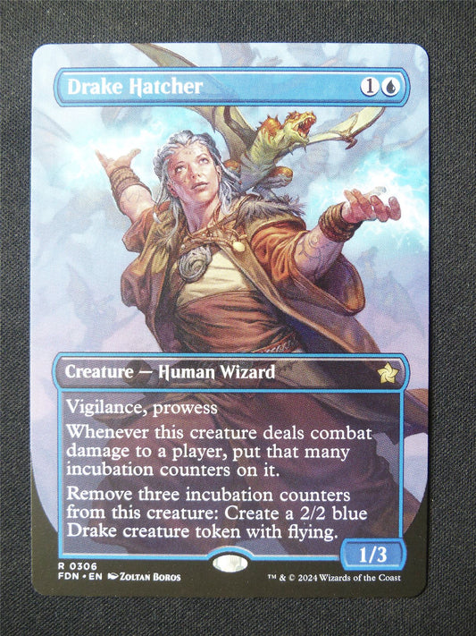 Drake Hatcher Borderless - FDN - Mtg Card #57T