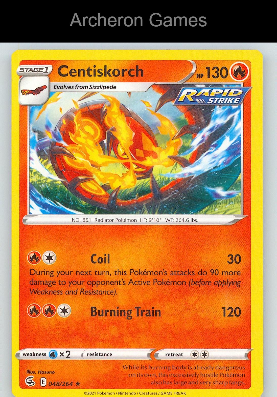 Pokemon Card Centiskorch FST 048/264 R Fusion Strike