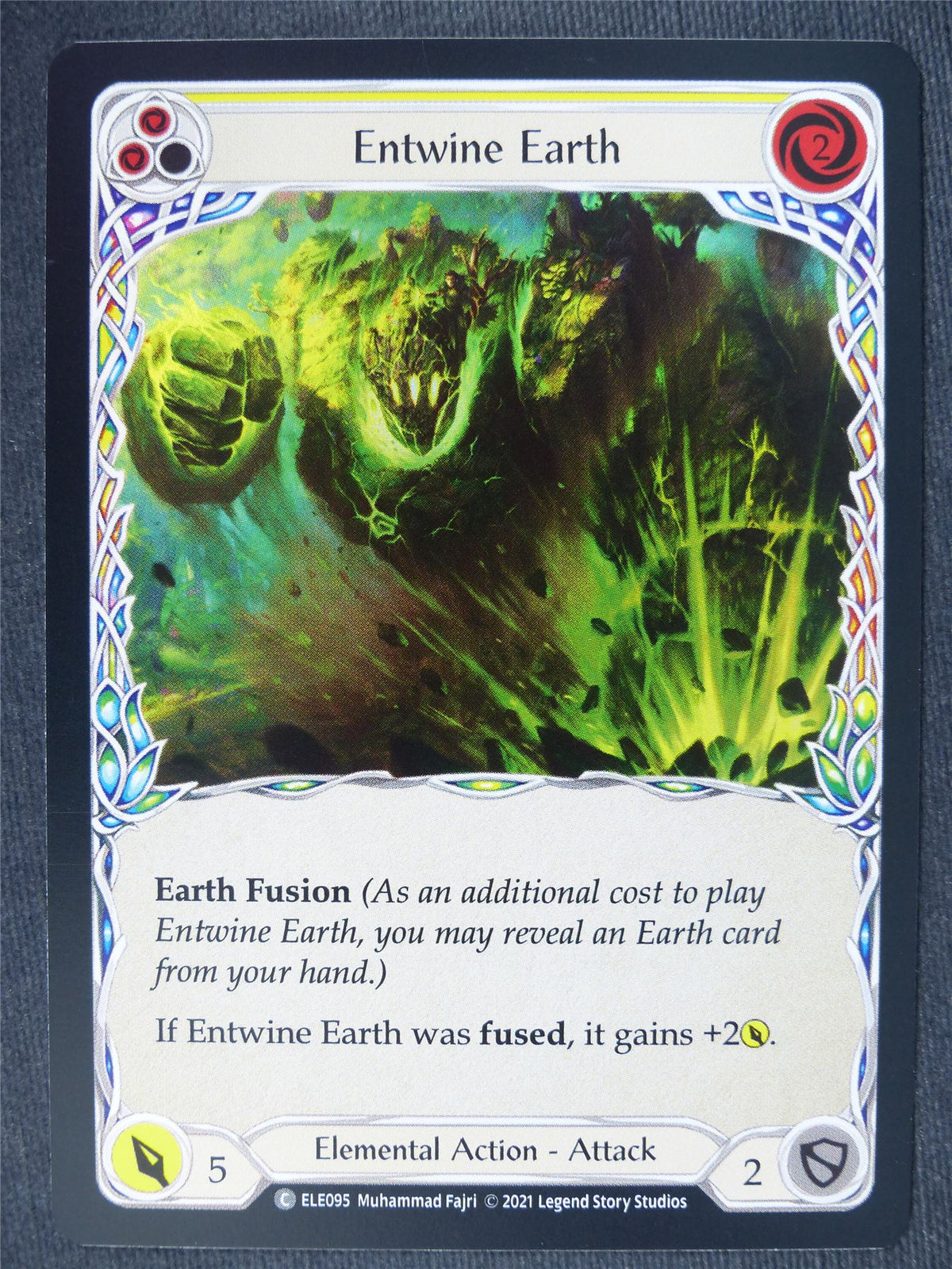 Entwine Earth C Foil Yellow - 1st Ed Tales of Aria - Flesh and Blood