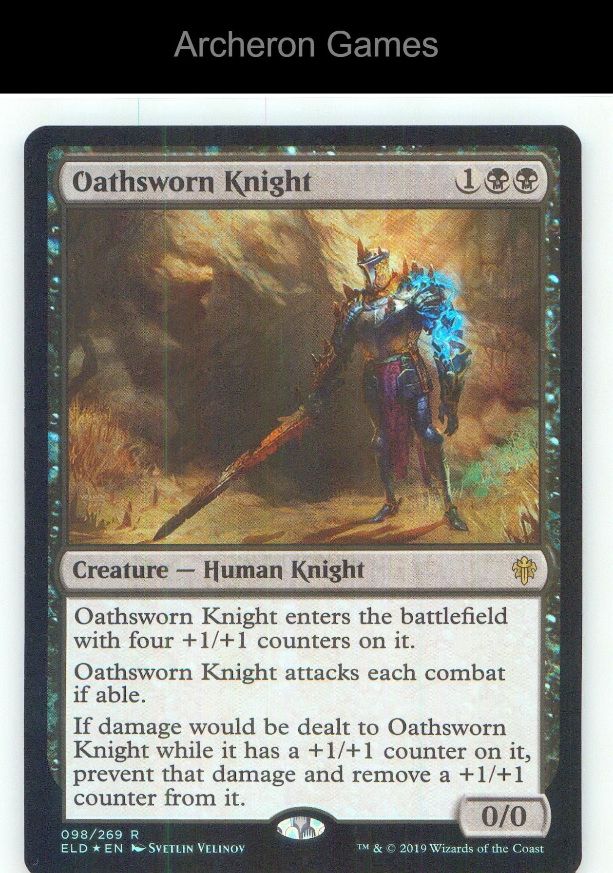 Oathsworn Knight ELD 98 R MTG Card NM/EX+ Foil