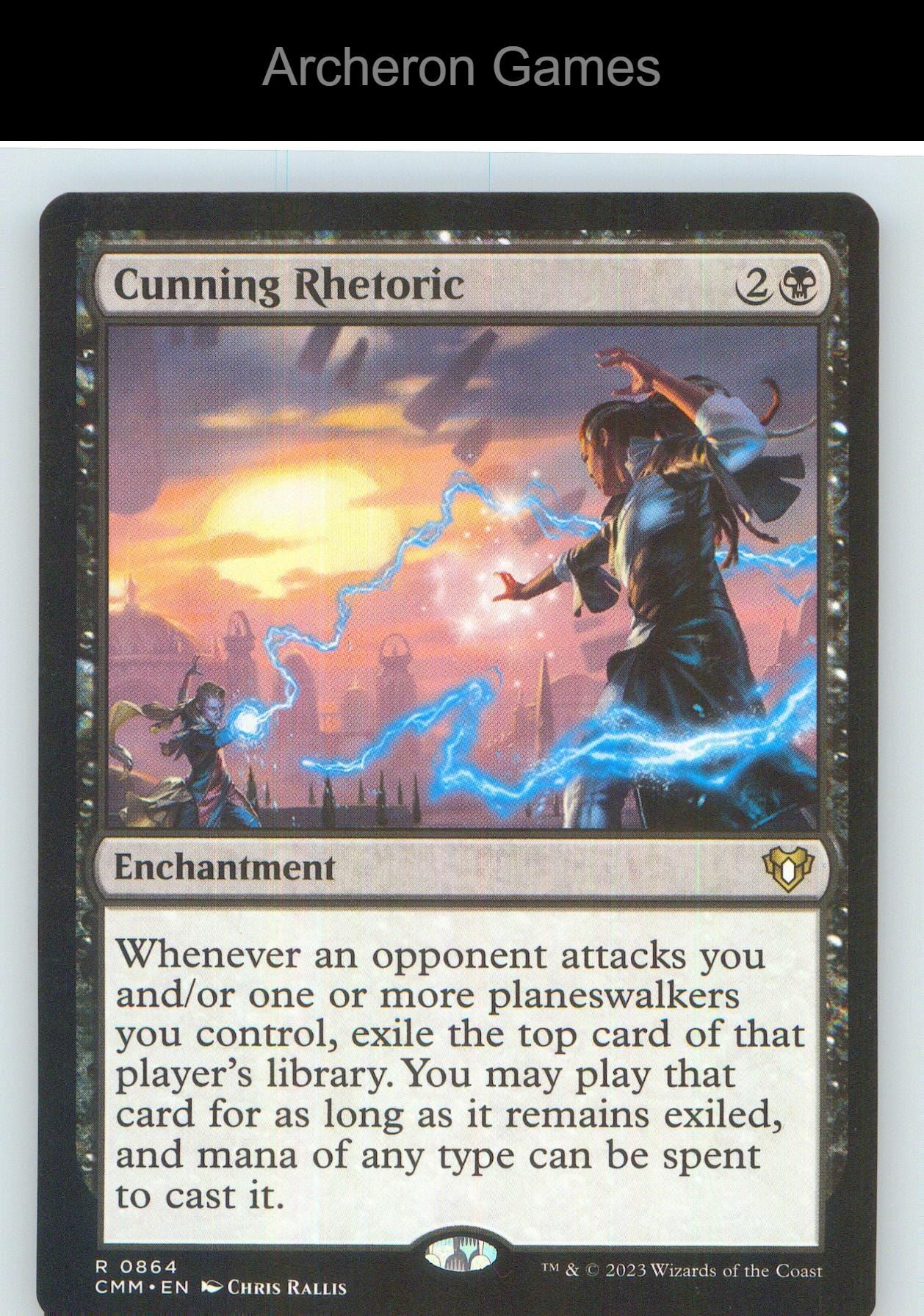 Cunning Rhetoric CMM 864 R MTG Card NM/EX+