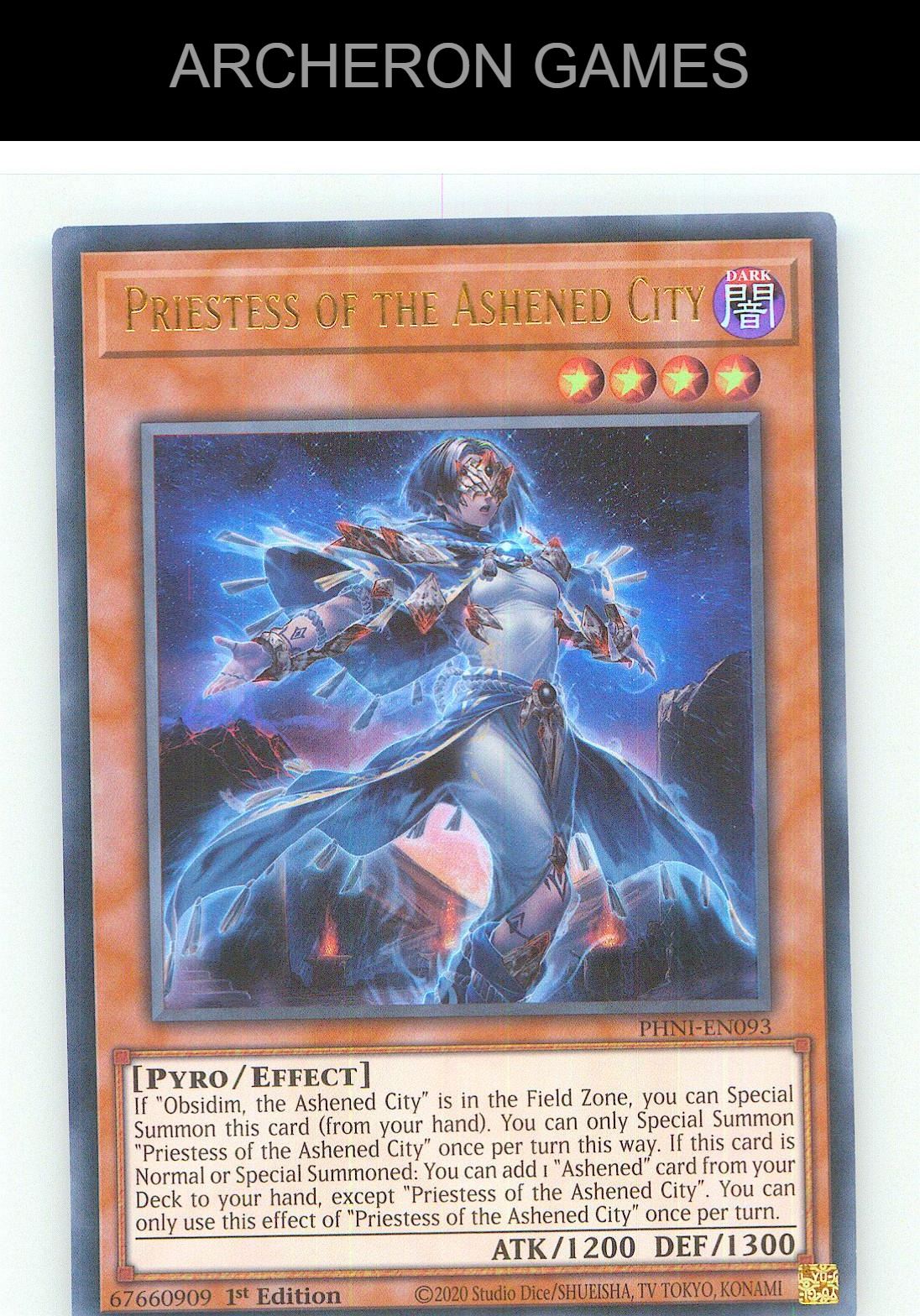 Priestess of the Ashened City Ultra Rare YUGIOH Card 1st Edition