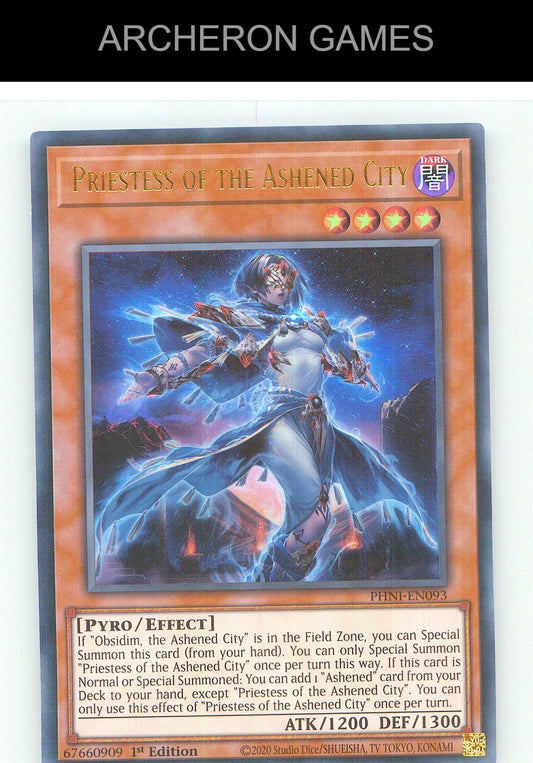 Priestess of the Ashened City Ultra Rare YUGIOH Card 1st Edition