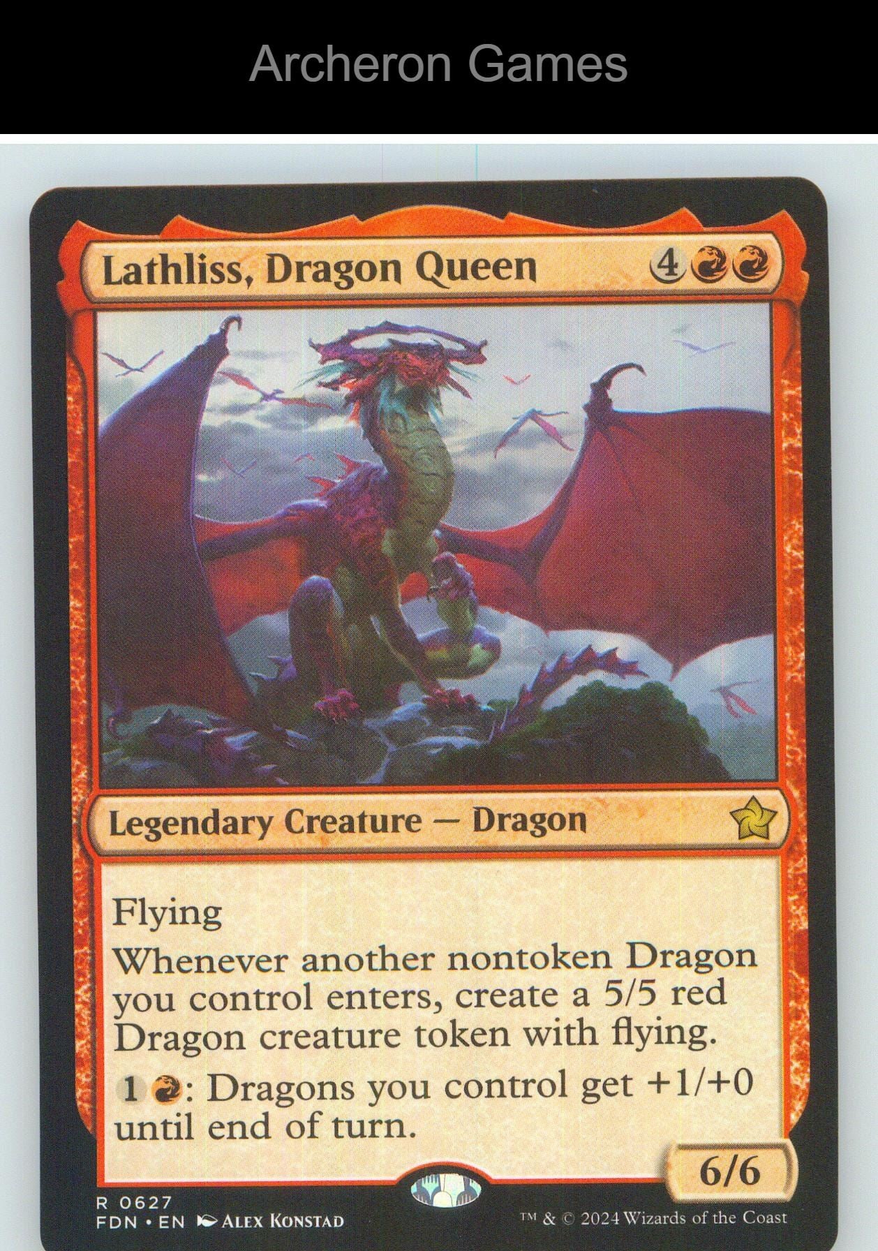 Lathliss, Dragon Queen FDN 627 R MTG Card NM/EX+