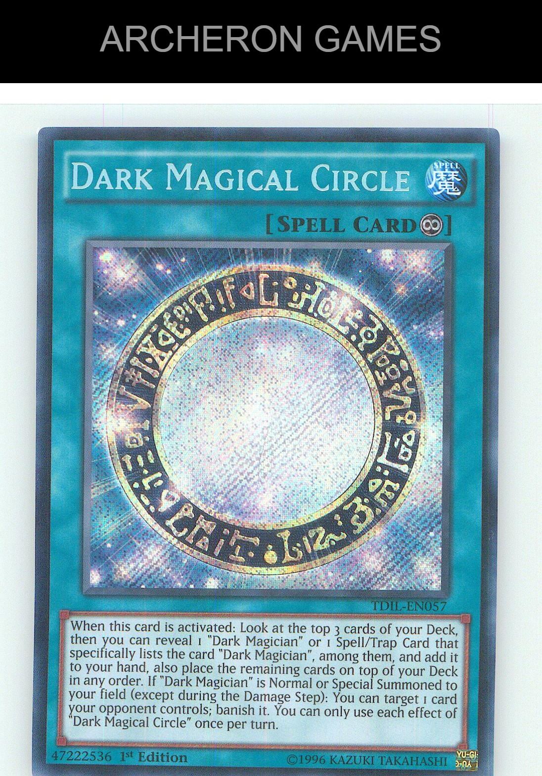 Dark Magical Circle SEC YUGIOH Card Unlimited