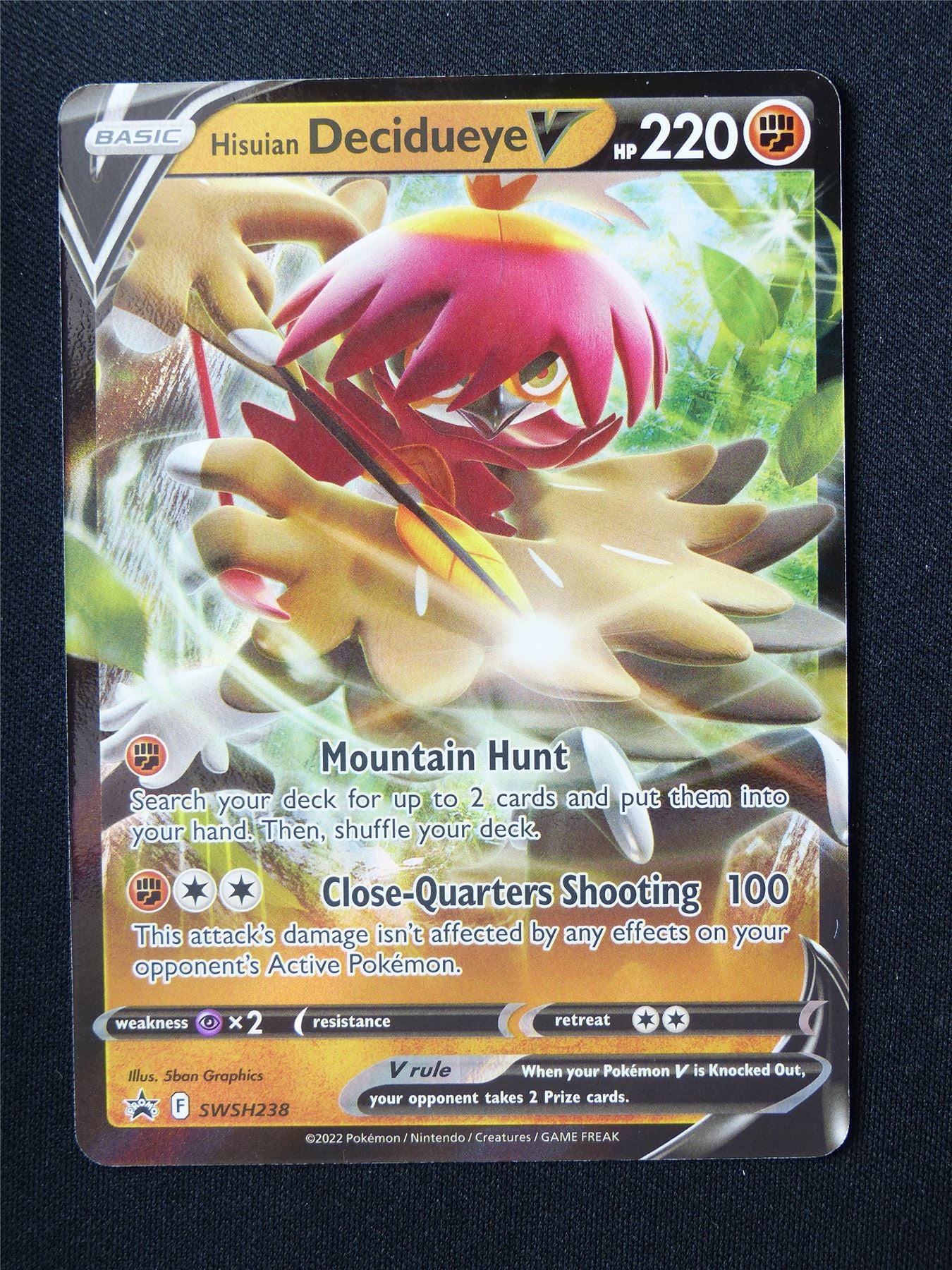 Hisuian Dcidueye V SWSH238 Promo Holo - Pokemon Card #60E