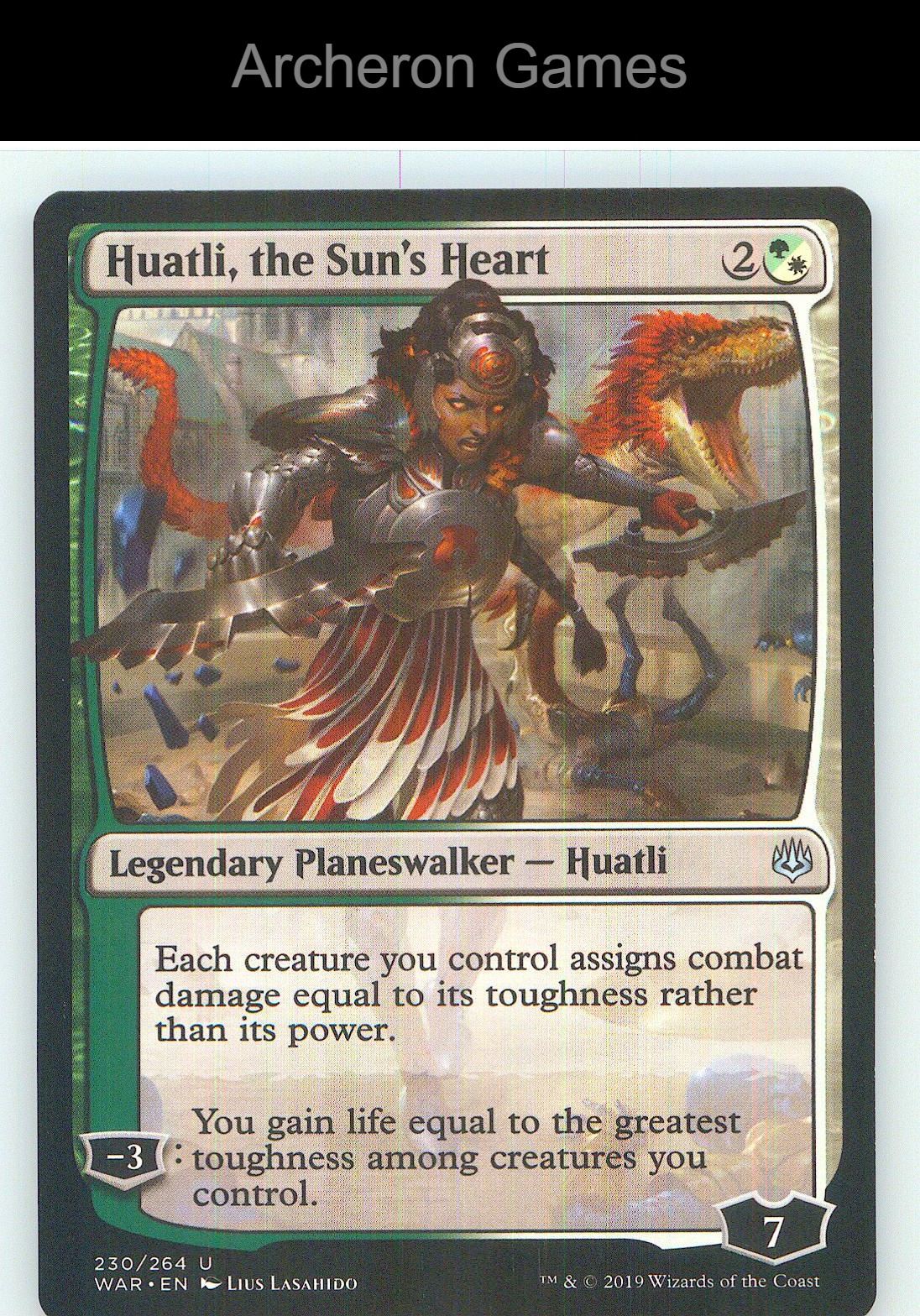 Huatli, the Sun's Heart WAR 230 UC MTG Card NM/EX+