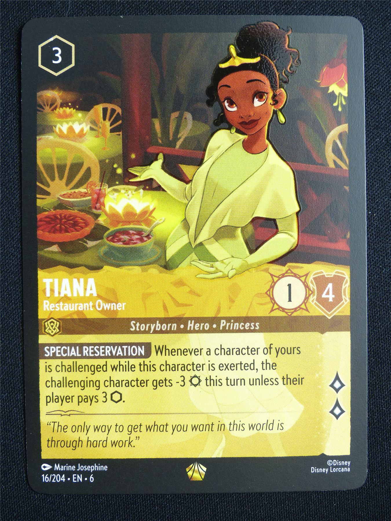 Tiana Restaurant Owner 16/204 - Lorcana Card #13B