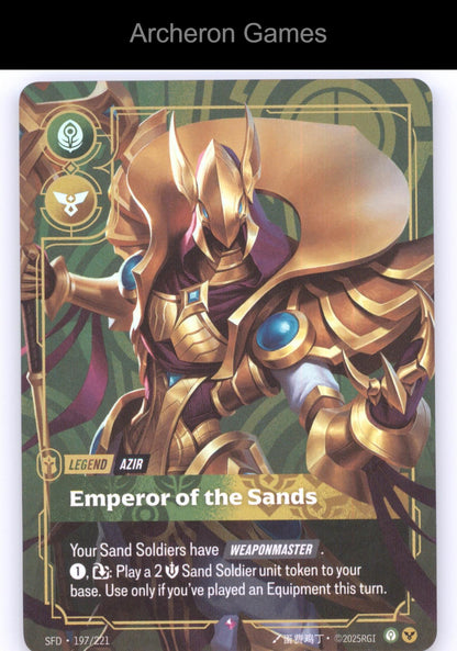 Azir - Emperor of the Sands SFD 197/221 R  Card Spiritforged