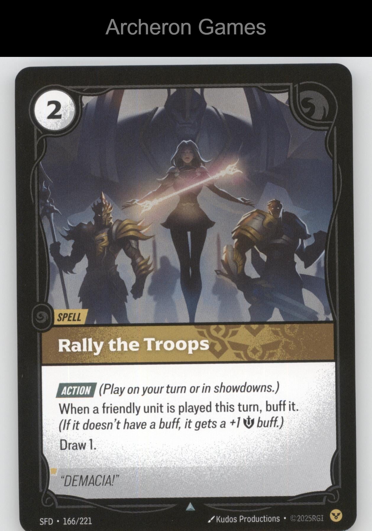 Rally the Troops SFD 166/221 UC  Card Spiritforged