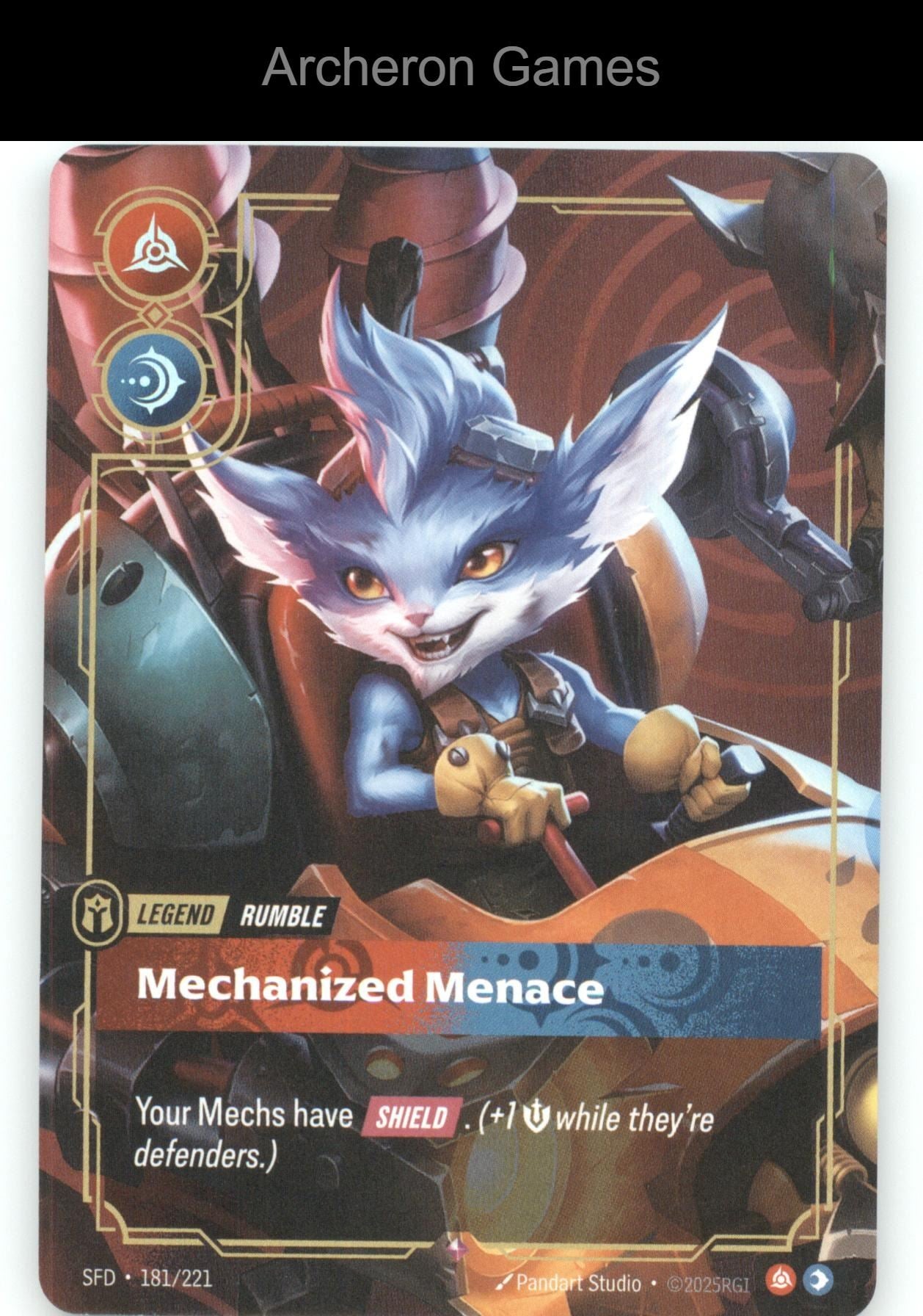 Rumble - Mechanized Menace SFD 181/221 R  Card Spiritforged