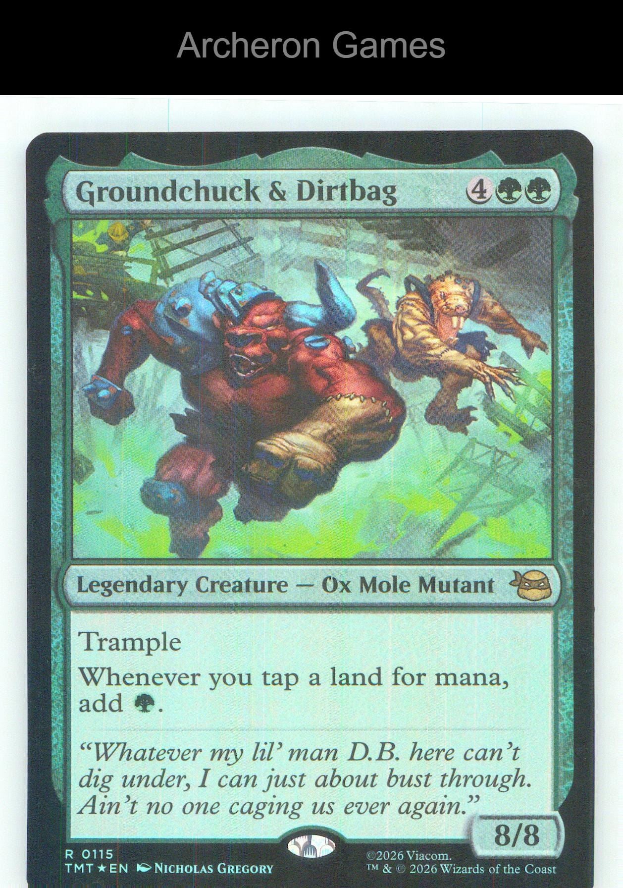 Groundchuck & Dirtbag TMT 0115 R MTG Card NM/EX+ Foil