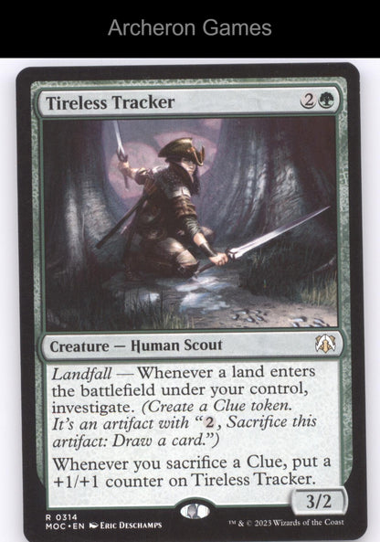 Tireless Tracker 314 R MTG Card Commander: March of the Machine