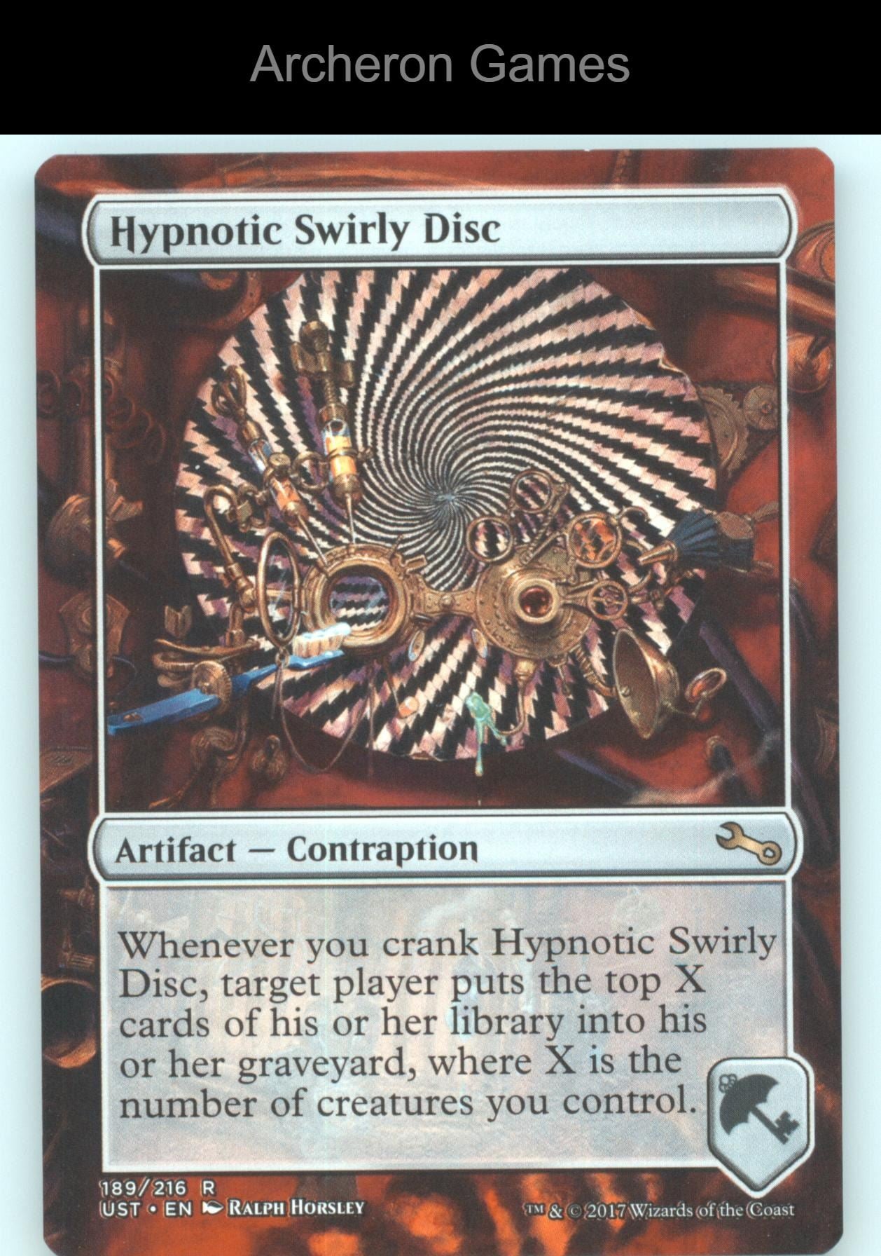 Hypnotic Swirly Disc 189 R MTG Card Unstable