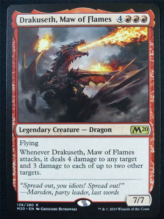 Drakuseth Maw of Flames - M20 - Mtg Card #5ZE