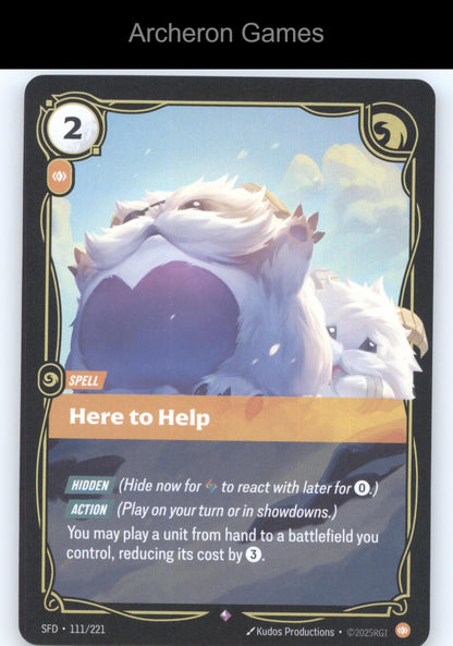 Here to Help SFD 111/221 R  Card Spiritforged