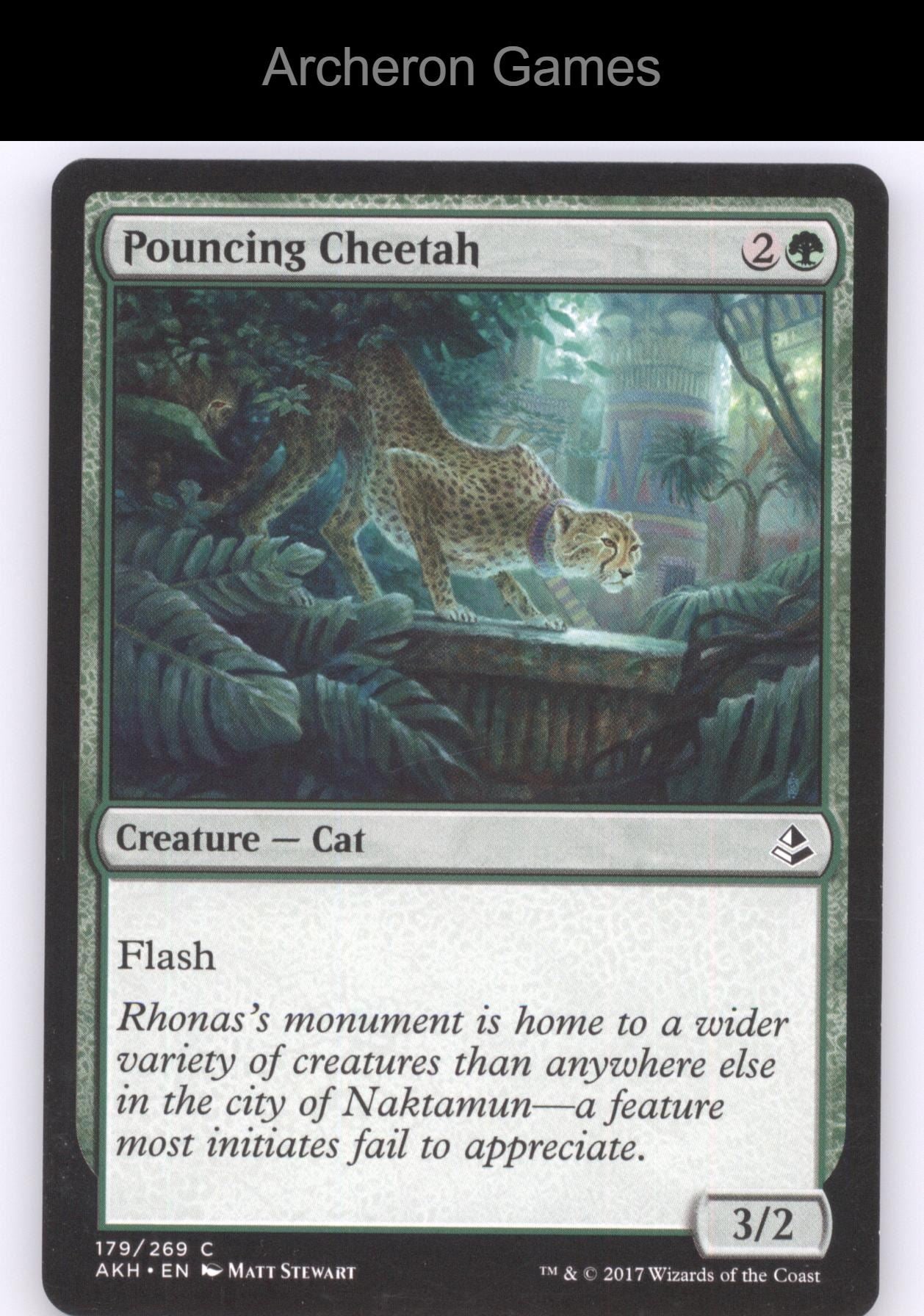 Pouncing Cheetah 179 C MTG Card Amonkhet