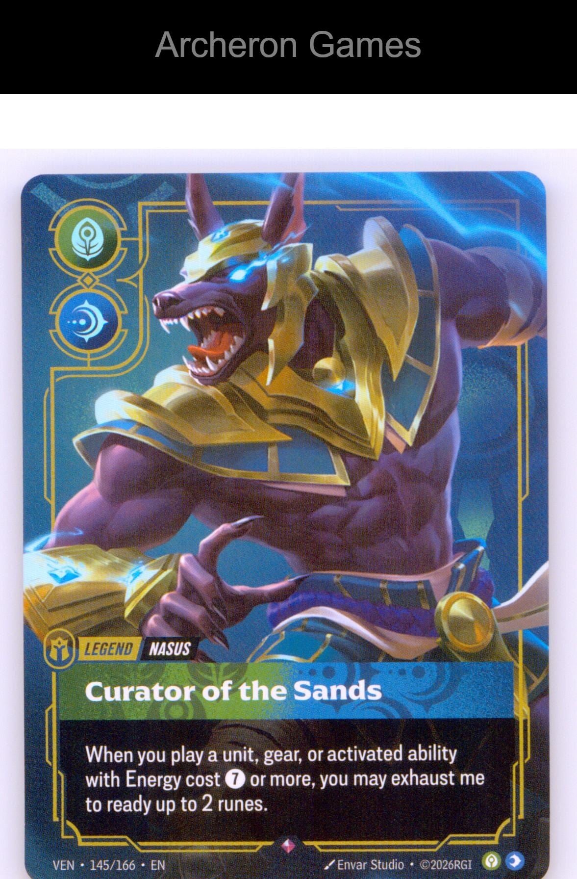 Nasus - Curator of the Sands VEN 145/166 R Vendetta Riftbound Card