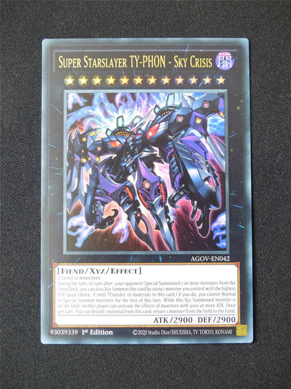 Super Starslayer TY-PHON - Sky Crisis AGOV Ultra Rare - 1st ed Yugioh Card #3KO