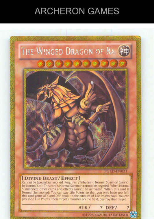 The Winged Dragon of Ra Gold Secret Rare YUGIOH Card Unlimited