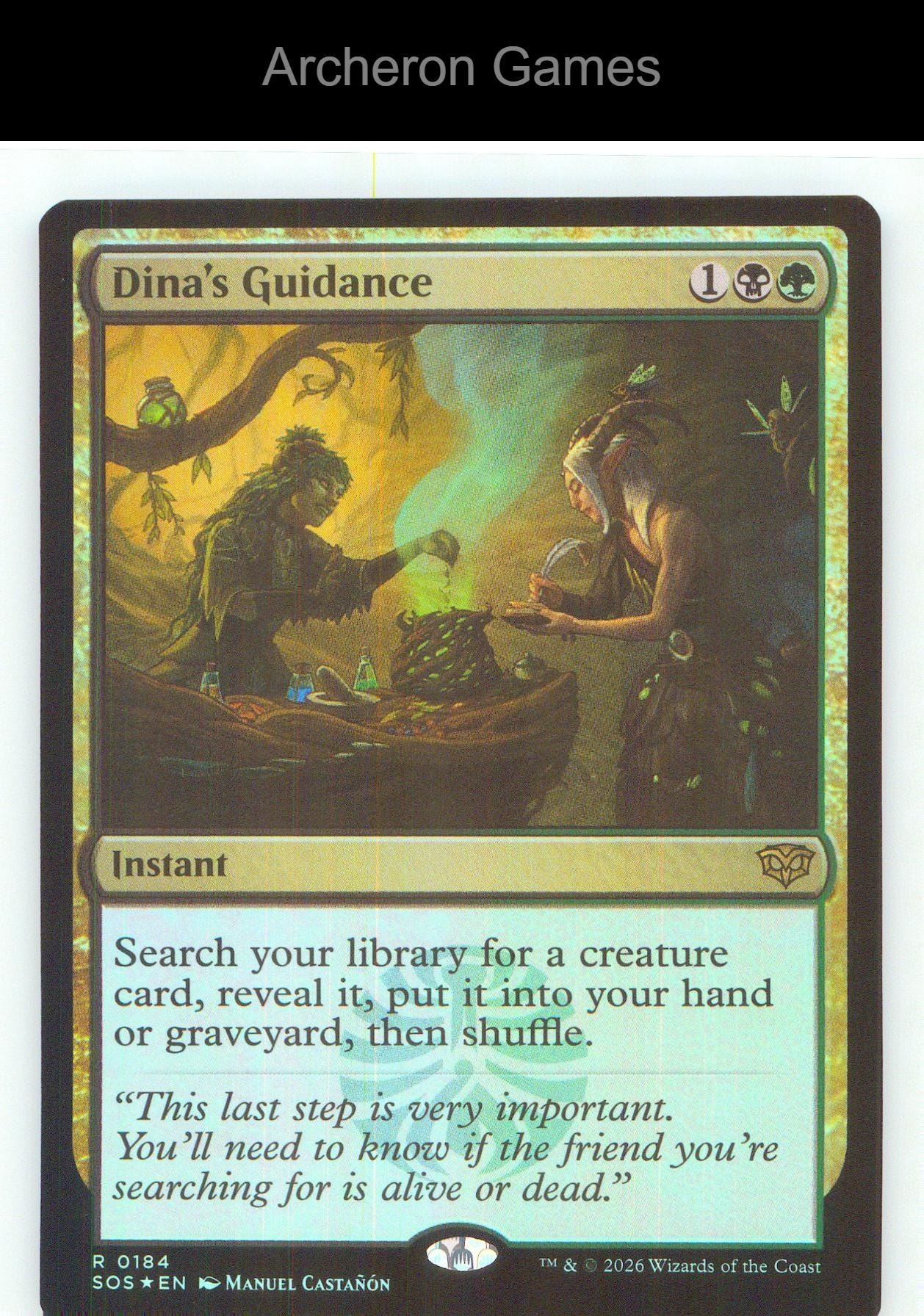 Dina's Guidance SOS 184 R MTG Card NM/EX+ Foil