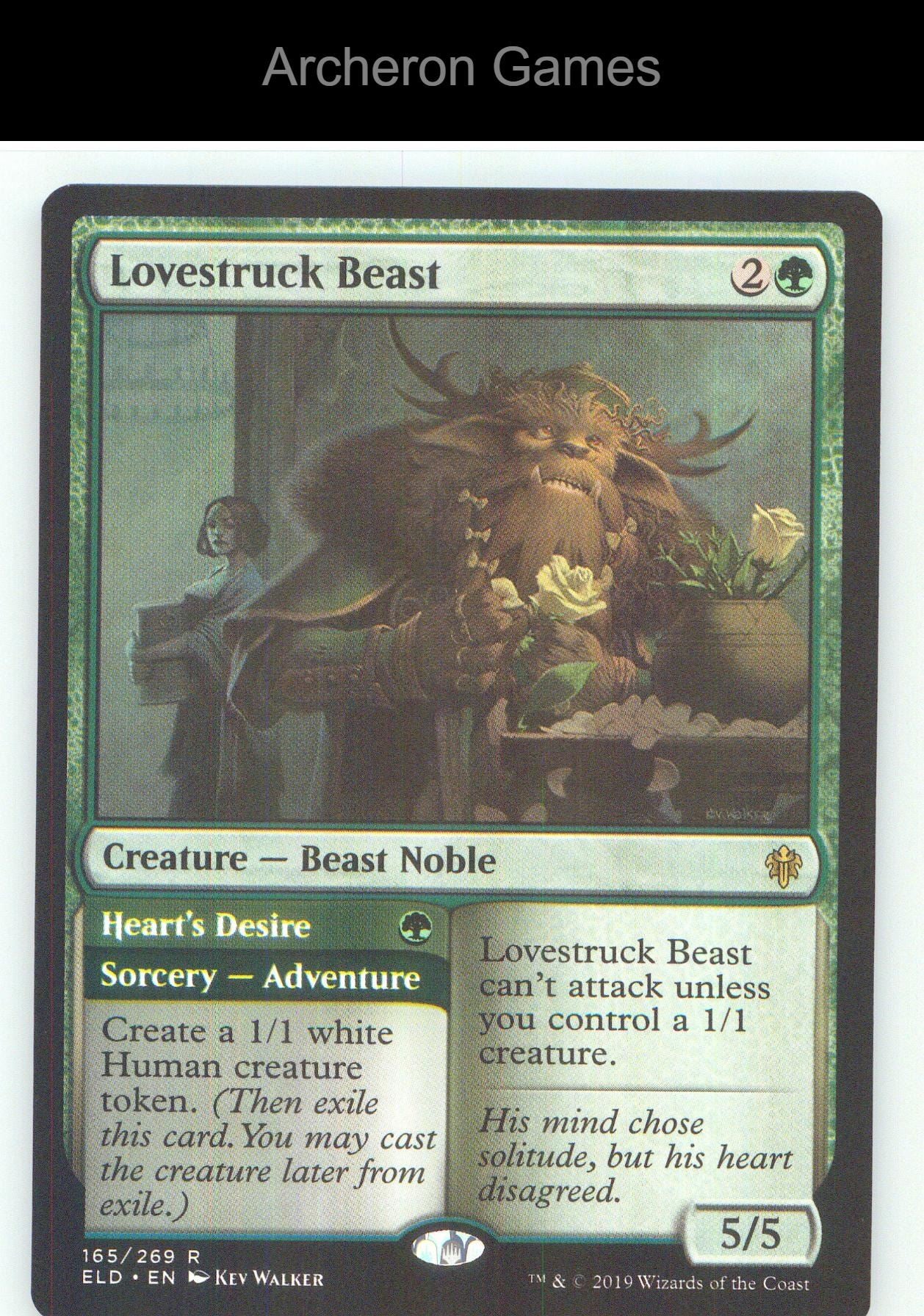 Lovestruck Beast ELD 165 R MTG Card NM/EX+