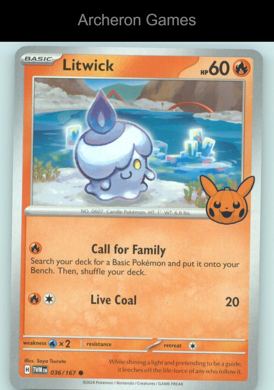 Pokemon Card Litwick TWM 036/167 C Twilight Masquerade