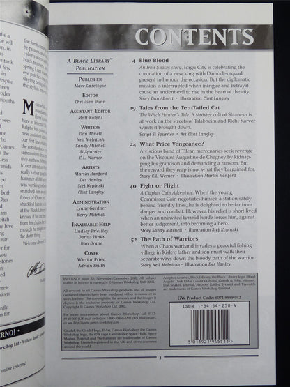 Inferno! Tales of Fantasy and Adventure #33 - Games Workshop Black Library Publication #1OD