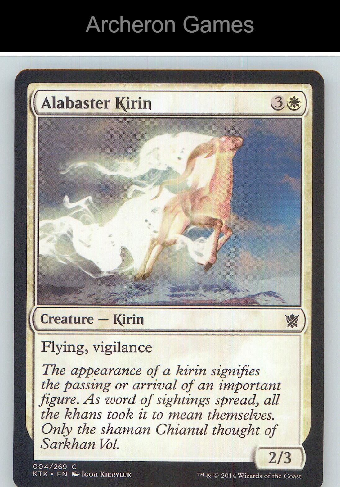 Alabaster Kirin KTK 4 C MTG Card NM/EX+